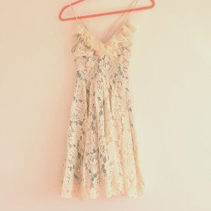 Chelsea and Violet White Lace dress with adjustable straps